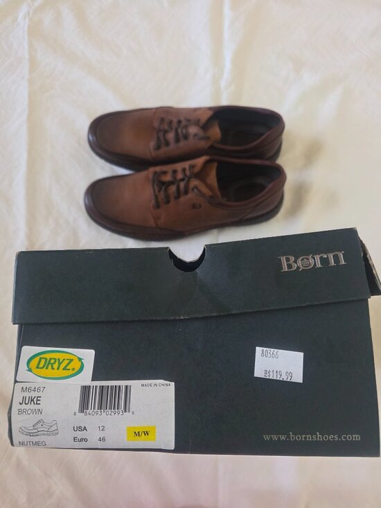 Born Brown Leather Lace-up Men\'s Shoes Size 12
